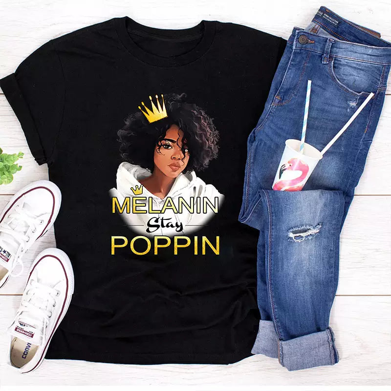 Camiseta Melanin Stay Poppin